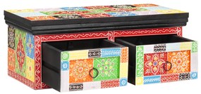vidaXL Gabinete de TV montado na parede 60x30x24 cm Madeira Maciça Rugosa Manga