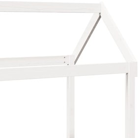 Telhado de cama infantil 98x70x176,5 cm pinho maciço branco