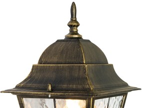 Candeeiro de pé vintage para exterior dourado antigo 240 cm 2 luzes - Antigua