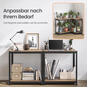 Estante de aço para cargas pesadas 40 x 80 x 160 cm preto