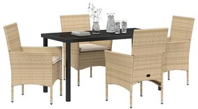 Conjunto de Jantar de Jardim com 5 Peças da , com almofadas bege em ra