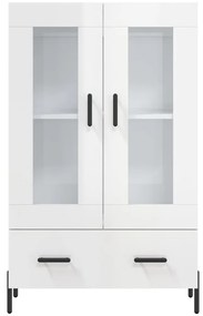Aparador alto 69,5x31x115 cm derivados madeira branco brilhante