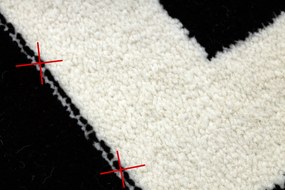 Tapete HAMPTON quadro preto - PRODUTO DE SEGUNDA GRAU