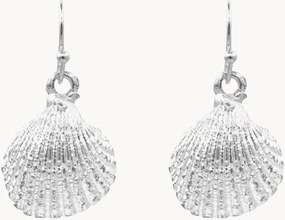 Brincos banhados a prata Shell