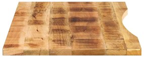 Tampo de mesa com curva 140x50x2,5 cm mangueira áspera maciça