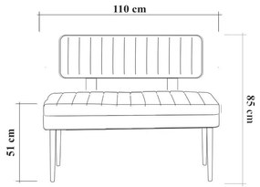 Banco Vina – Atlantic Pine – 110 cm x 85 cm x 40 cm