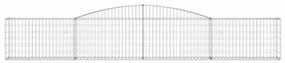 Cestos gabião arqueados 8 pcs 400x30x60/80 cm ferro galvanizado