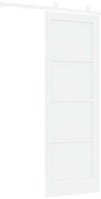 Porta Deslizante vidaXL com Conjunto de Ferragens Branca 73,5x211 cm M