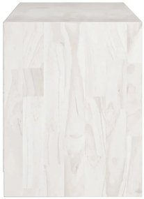 Móvel de TV 104x33x41 cm madeira de pinho maciça branco