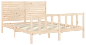 Cama sem colchão 160x200 cm madeira de pinho maciça