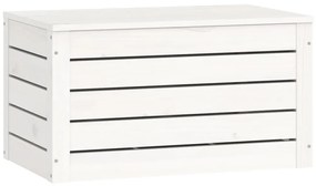 Caixa de arrumação 59,5x36,5x33 madeira de pinho maciça branco
