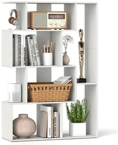 Estante de 3 níveis, irregular, aberta, com 3 cubos, natural
