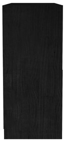 Estante 104x33x76 cm madeira de pinho maciça preto