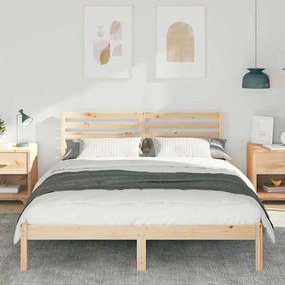 Estrutura da Cama com cabeceira Castanho 160 x 200 cm