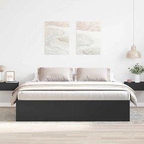 Estrutura de cama 200x200 cm preto