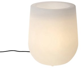 Candeeiro de pé para exterior vaso de flores branco IP44 - Flowerpot Moderno