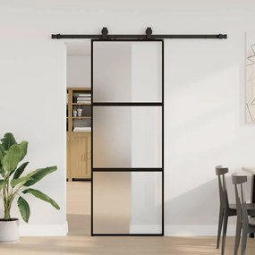 vidaXL Porta deslizante c/ conj. ferragens 76x205 cm vidro temperado