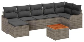 Conjunto de Sofá para Jardim 8 pcs Cinzeto Grande