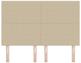 Cabeceira vidaXL Design Simples Verde Claro Cinza 160 cm Tecido de Vel
