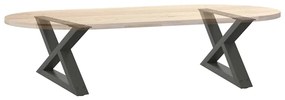 Pés para mesa de centro 2 peças antracite 50x(30-31,3) cm aço
