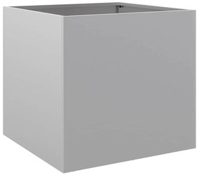 Vasos/floreiras 2 pcs 42x40x39 cm aço galvanizado prateado
