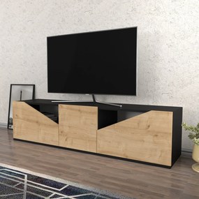 Móvel de TV Carson – Antracite e Carvalho – 160x35,3x40 cm