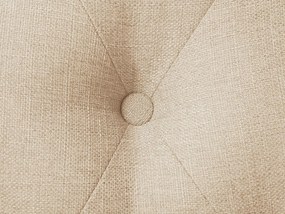 Cama de casal em tecido creme 180 x 200 cm BORDEAUX Beliani