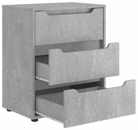 Aparador VISNES 60x40x73 cm concreto cinzento