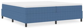 Cama Box com Molas VidaXL Azul 200x200 cm em Tecido Corduroy