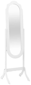 vidaXL Espelho de pé 45,5x47,5x160 cm derivados de madeira branco