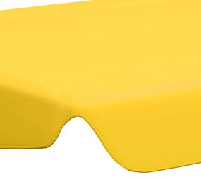 Toldo suplente p/ baloiço de jardim 150/130x105/70 cm amarelo