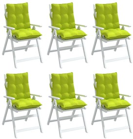 Almofadões cadeira encosto baixo 6 pcs oxford verde brilhante