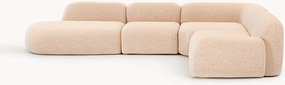 Sofá de canto modular XL em bouclé Wolke