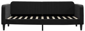 Sofá-cama com colchão 80x200 cm veludo preto