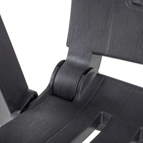 Cadeiras de jardim reclináveis 2 pcs plástico antracite