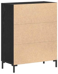 Sideboard vidaXL Preto Carvalho 69,5x34x90 cm Madeira de engenharia