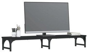 Suporte de monitor 105x23x15,5 cm derivados de madeira preto