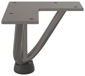 Pernas de grampo para mesa de centro 4 peças Aço natural 10 cm Aço mac