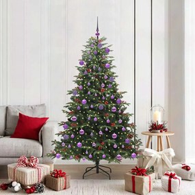 vidaXL Árvore de Natal Artificial Verde 180 cm PVC, Metal e Plástico