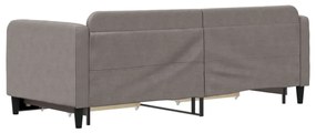 Sofá-cama c/ gavetão/gavetas 80x200 cm tecido cinza-acastanhado