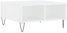 Mesa de centro 60x60x30 cm derivados de madeira branco
