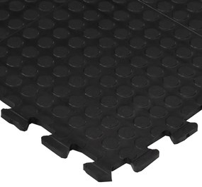 Ladrilho de borracha 12 mm 90x120 cm preto