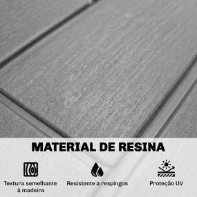 Baú Exterior Capacidade 114 L Baú de Armazenamento Exterior Resistente à Água e aos Raios UV com Fecho Cinzento