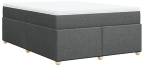 Cama com molas/colchão 160x200 cm tecido cinzento-escuro