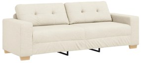 Sofá de 3 Lugares vidaXL em Linho 180 cm