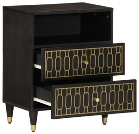 Mesa de cabeceira 50x33x60 cm madeira de mangueira maciça