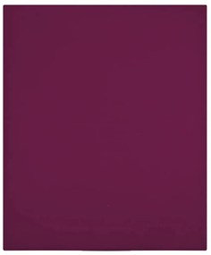 Lençóis ajustáveis 2 pcs 100x200 cm algodão jersey bordô