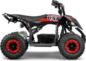Mini moto 4 elétrica infantil - VOLT 1000 W 36 V, com 3 velocidades reguláveis, c/ marcha atrás Vermelha