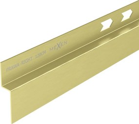 Mexen Line-B guarnição de parede inclinada 120 cm direita, dourada escovada - 185502120R