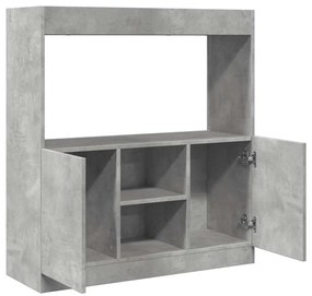 Armário alto 92x33x100 cm derivados de madeira cinzento cimento